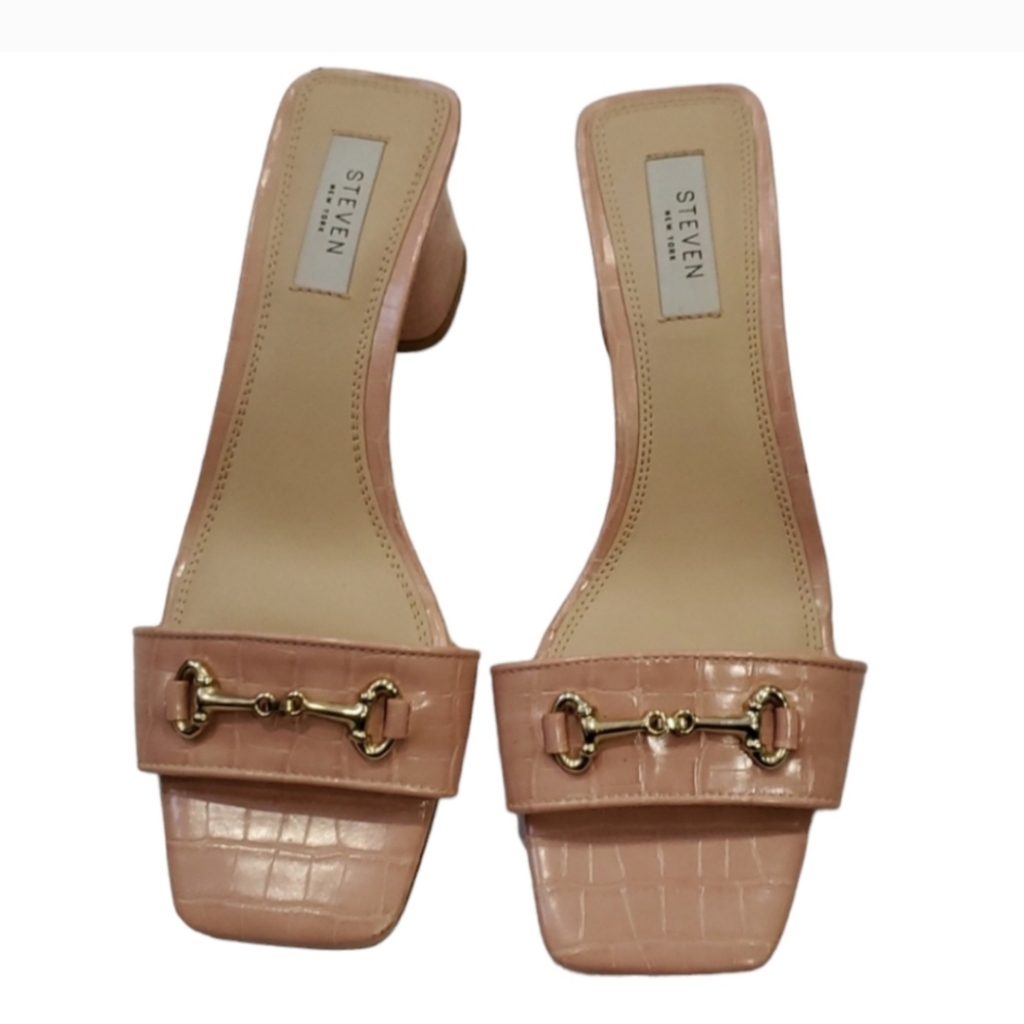 Steven By Steve Madden Pink Open Toe Leather Sandals Size 9